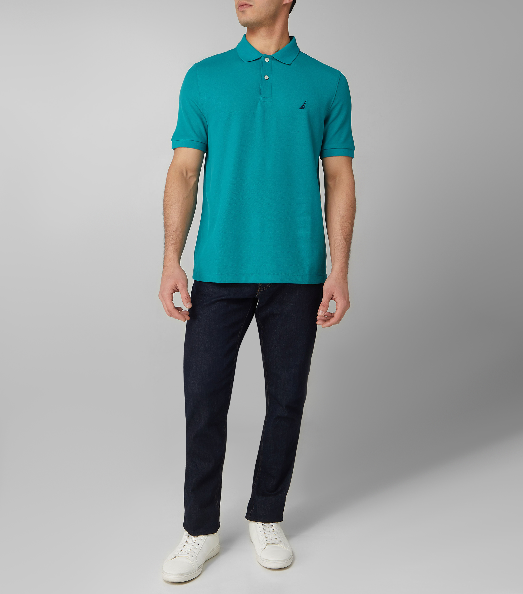 Playera Tipo Polo Verde Manga corta Hombre